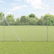 Heksagonalna ograda s stubom 50 x 1,5 m Pocinčani čelik Srebrna