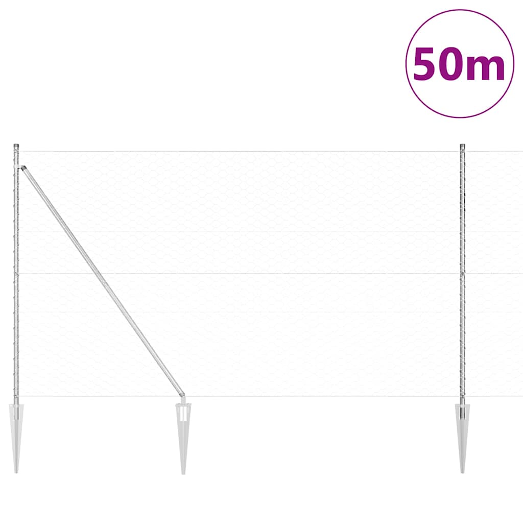 Zavareno žičano ograđivanje s bodljama 50 x 1,5 m (Š x V)