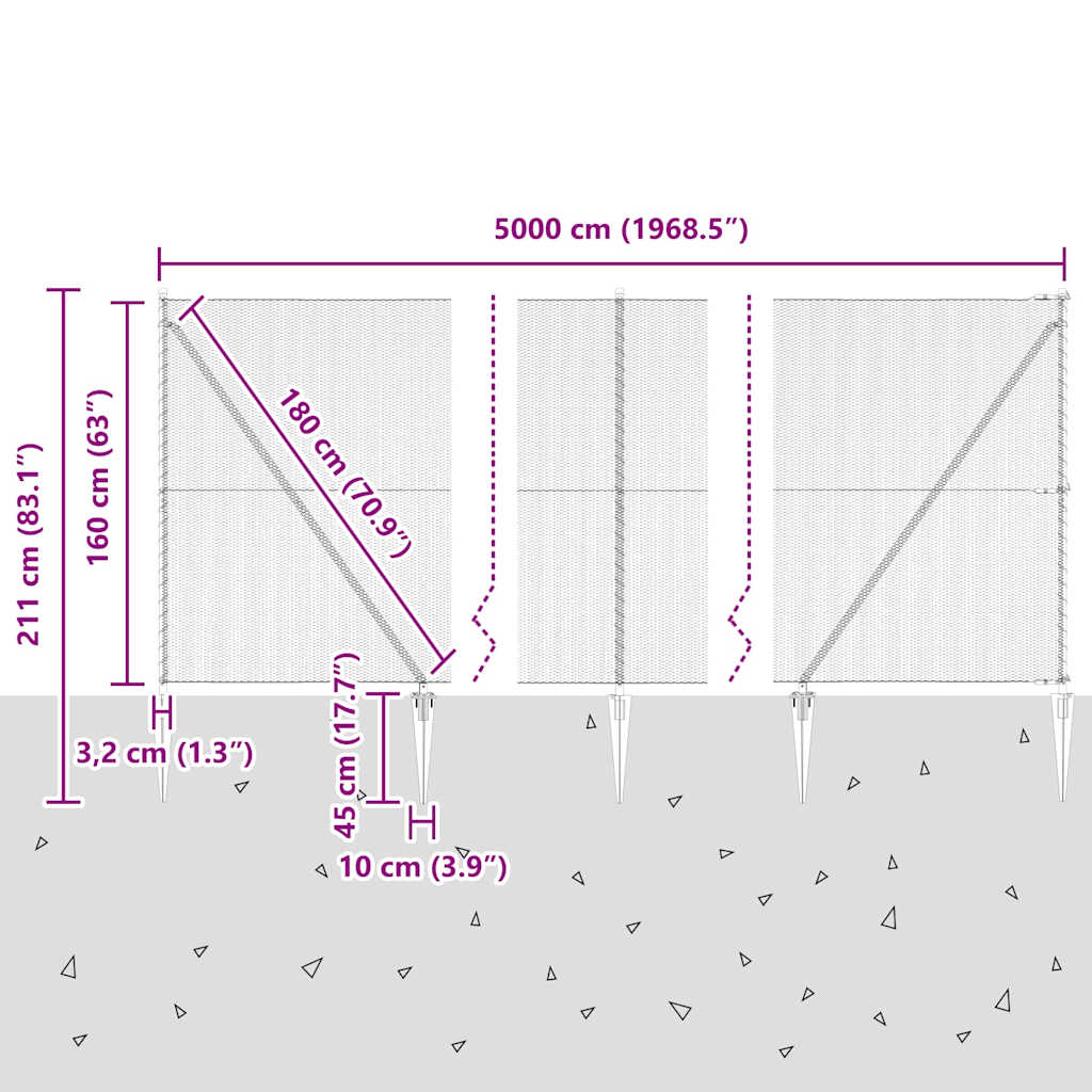 Zavareno žičano ograđivanje s bodljama 50 x 1,6 m (Š x V)