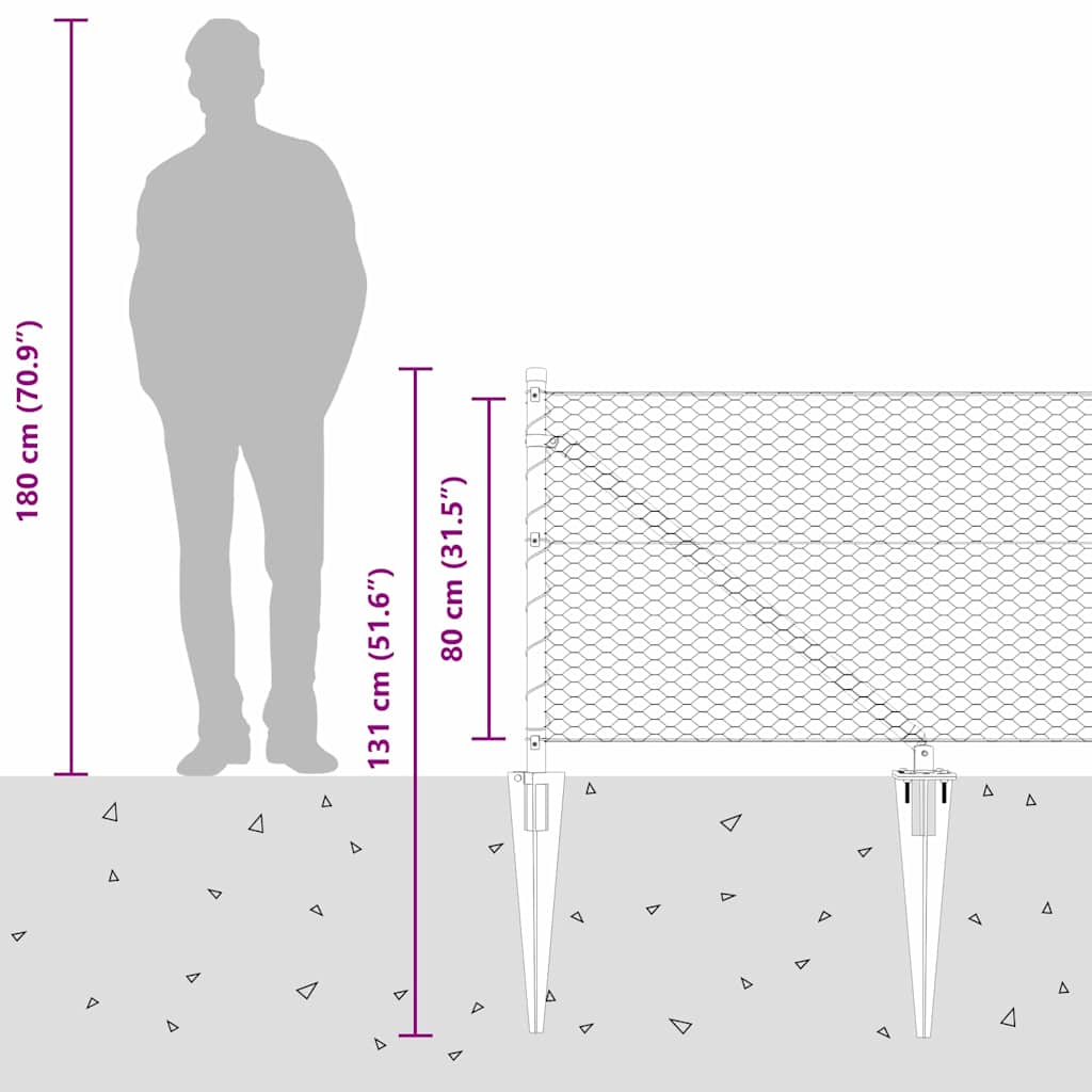 Zavareno žičano ograđivanje s bodljama 100 x 0,8 m (Š x V)