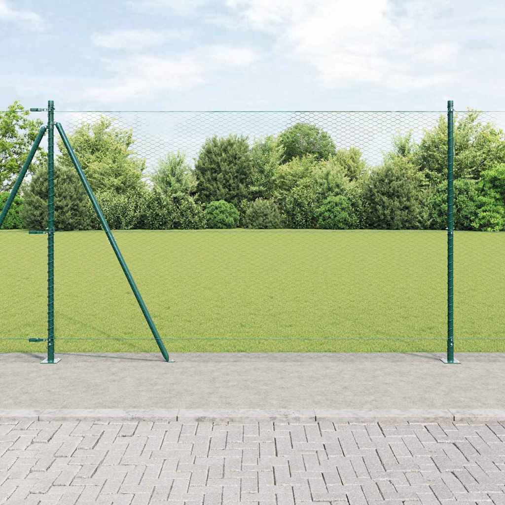Heksagonalna ograda s betonskom osnovom 10 x 1,5 m Zelena Mreža