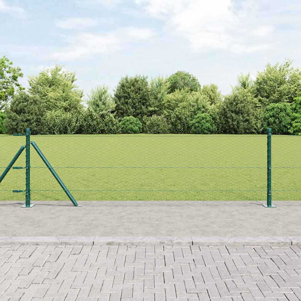 Heksagonalna ograda s betonskom osnovom 25 x 0,6 m Zelena Mreža