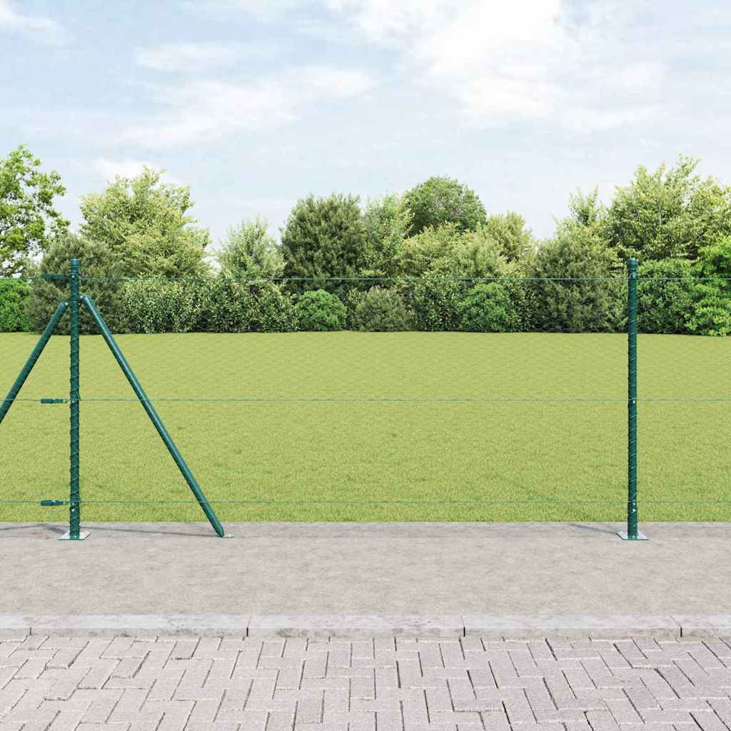 Heksagonalna ograda s betonskom osnovom 25 x 0,8 m Zelena Mreža