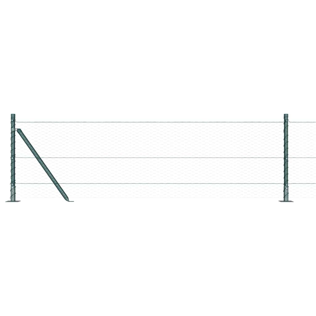 Heksagonalna ograda s betonskom osnovom 50 x 0,6 m Zelena Mreža