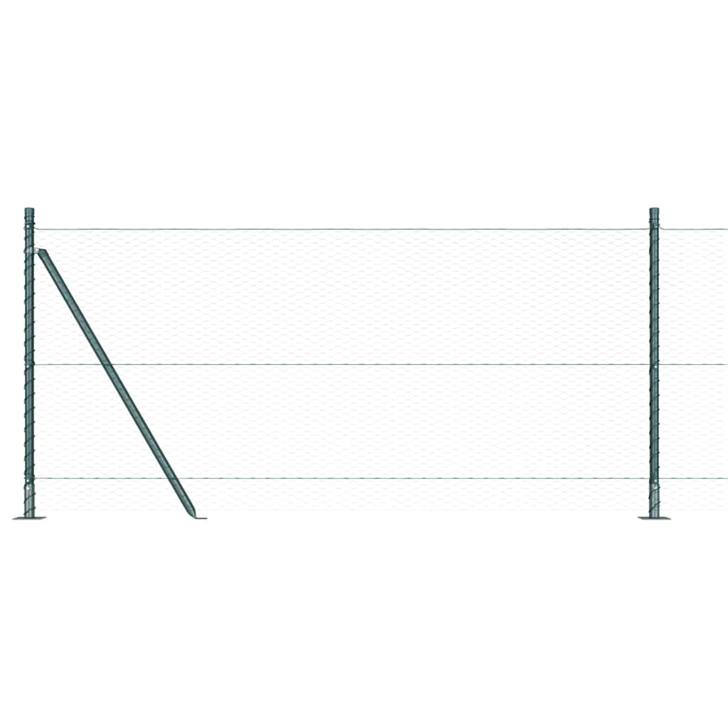 Heksagonalna ograda s betonskom osnovom 50 x 0,8 m Zelena Mreža