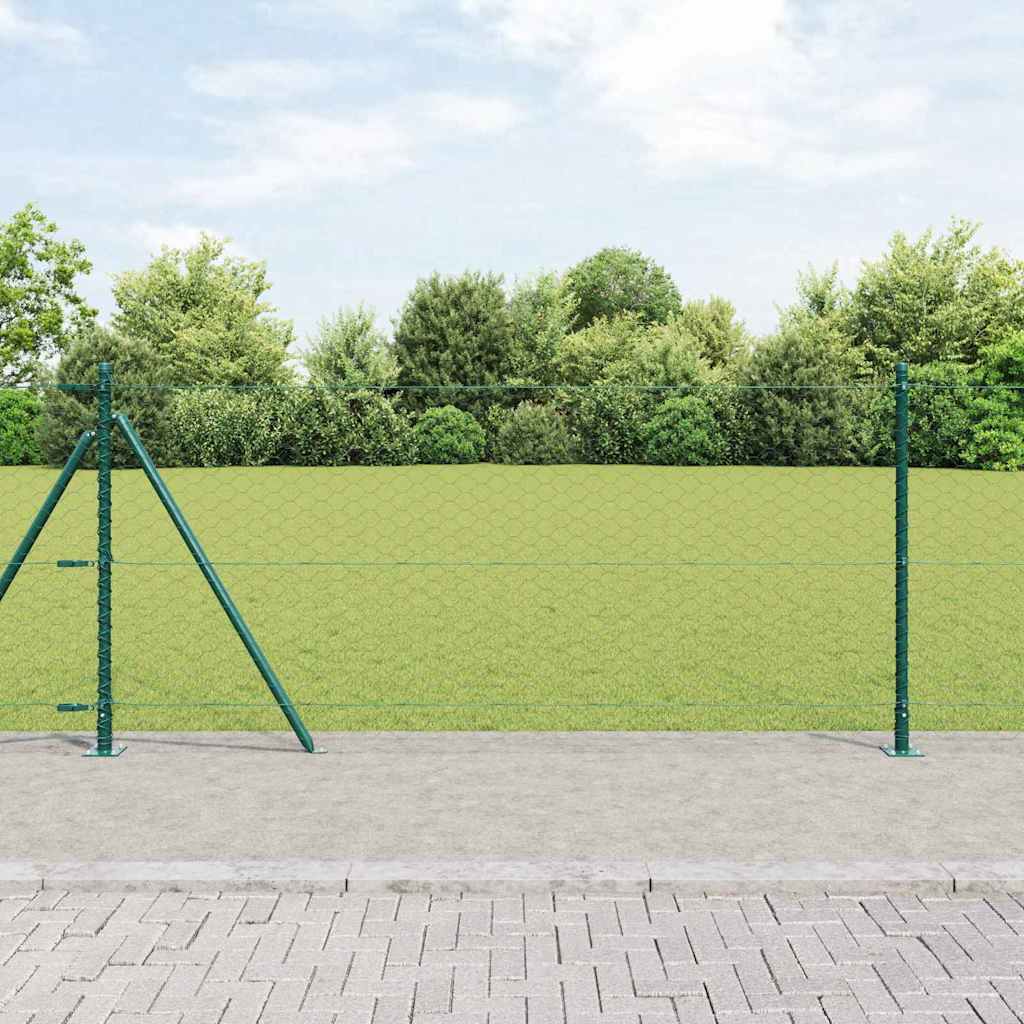 Heksagonalna ograda s betonskom osnovom 50 x 1 m Zelena Mreža
