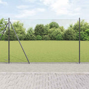 Heksagonalna ograda s betonskom osnovom 10 x 1,6 m Siva Mreža