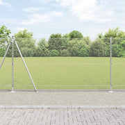 Heksagonalna ograda s betonskom osnovom 10 x 1,2 m Srebrna