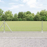 Heksagonalna ograda s betonskom osnovom 25 x 0,4 m Srebrna
