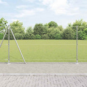 Heksagonalna ograda s betonskom osnovom 100 x 1,2 m Srebrna