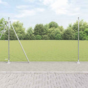Heksagonalna ograda s betonskom osnovom 100 x 1,6 m Srebrna