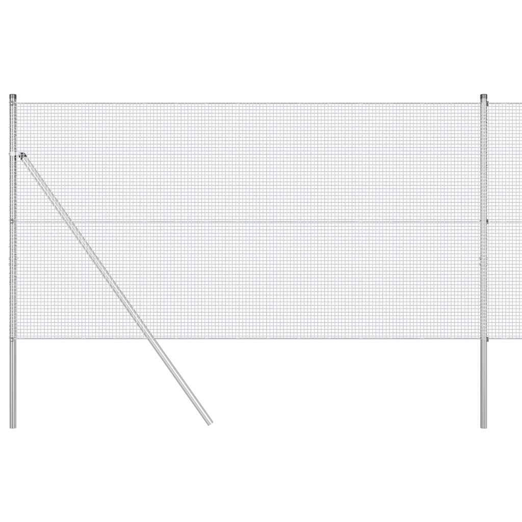 Temeljna zavarena žičana ograda 10 x 1,2 m Srebrna Mreža
