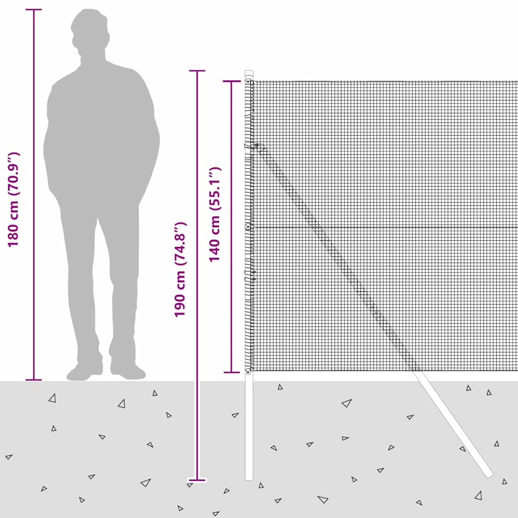 Temeljna zavarena žičana ograda 10 x 1,4 m Srebrna Mreža