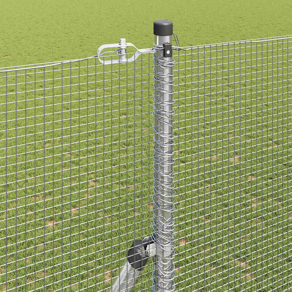 Temeljna zavarena žičana ograda 10 x 1,5 m Srebrna Mreža