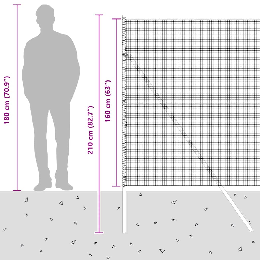 Temeljna zavarena žičana ograda 10 x 1,6 m Srebrna Mreža