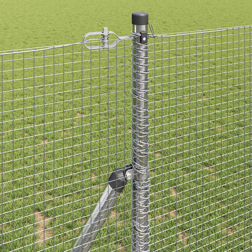 Temeljna zavarena žičana ograda 50 x 1,2 m Srebrna Mreža