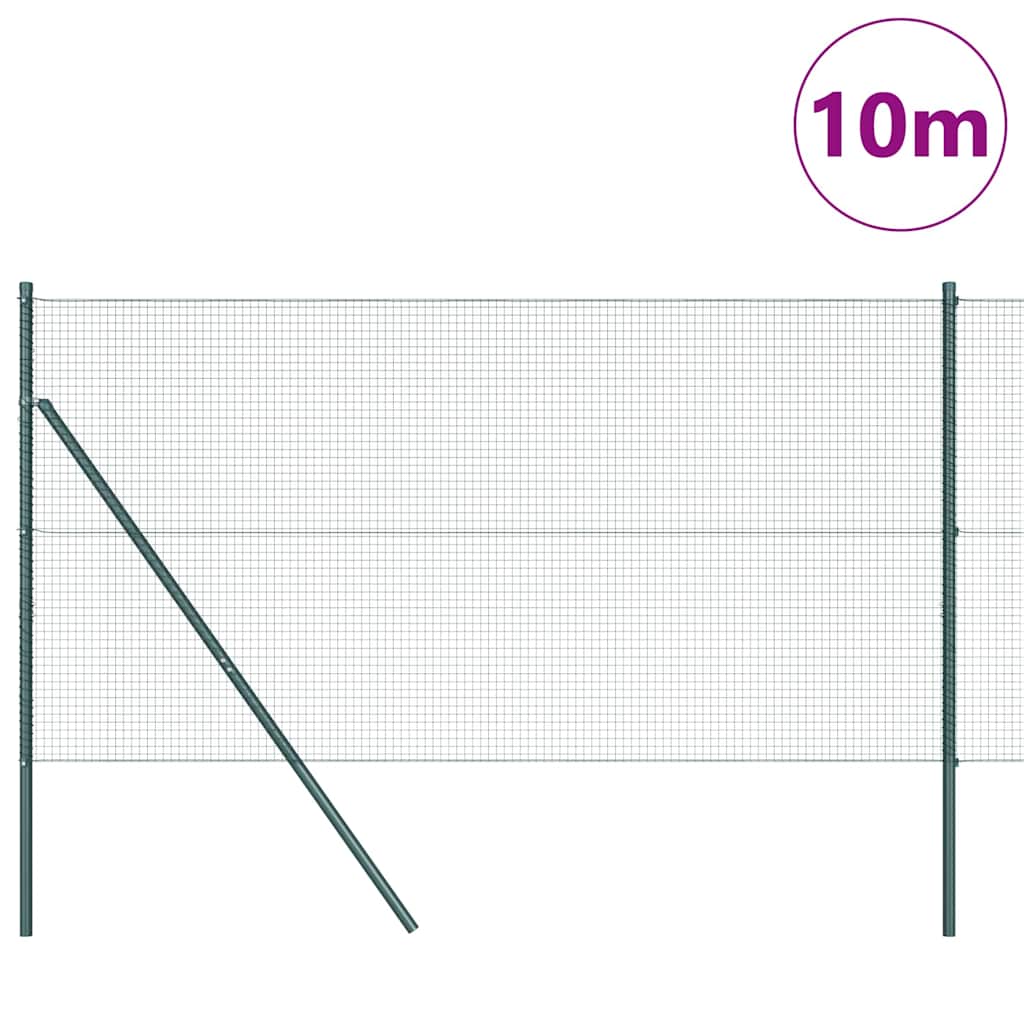 Temeljna zavarena žičana ograda 10 x 1,4 m Zelena Mreža