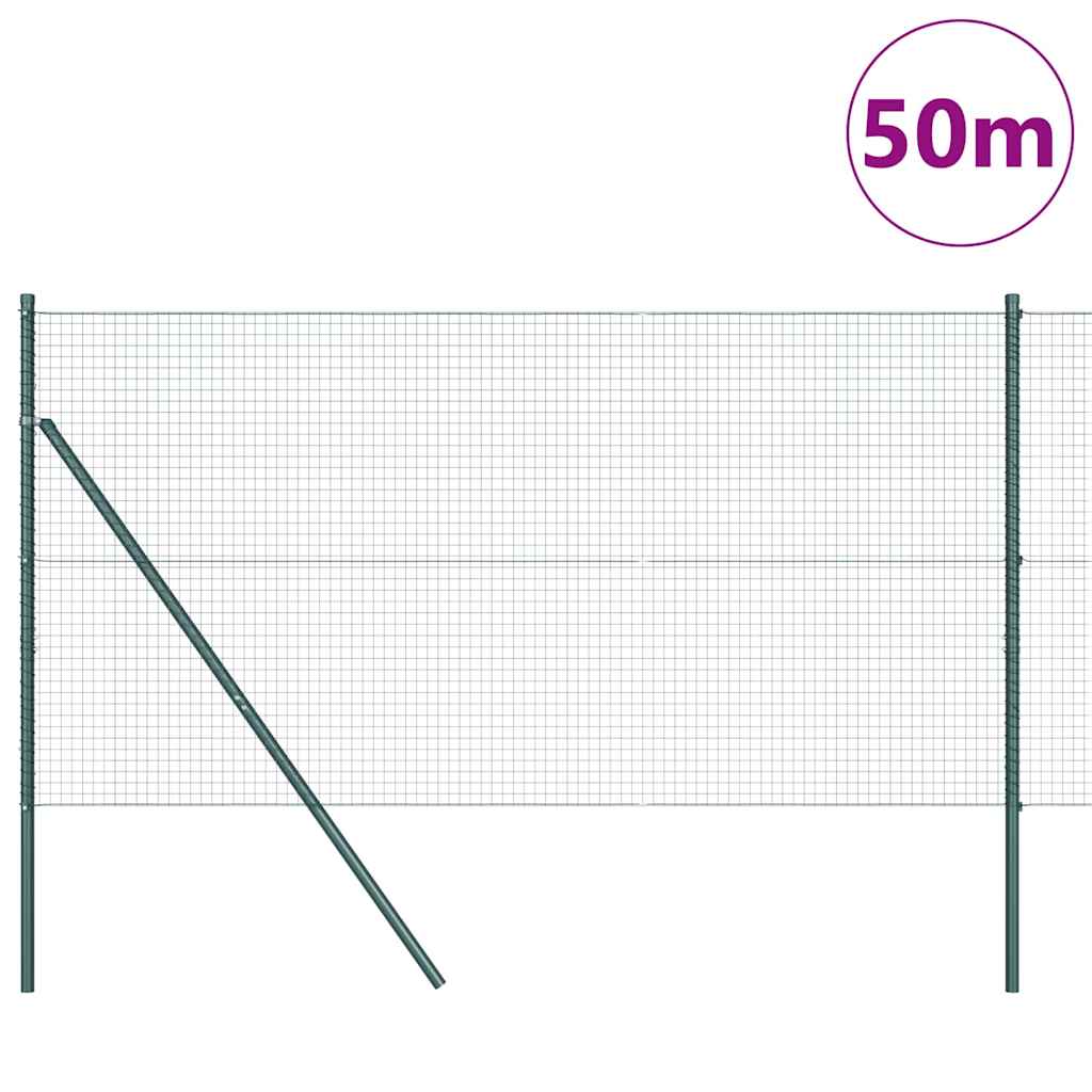 Temeljna zavarena žičana ograda 50 x 1 m Čelik premazan PVC-om