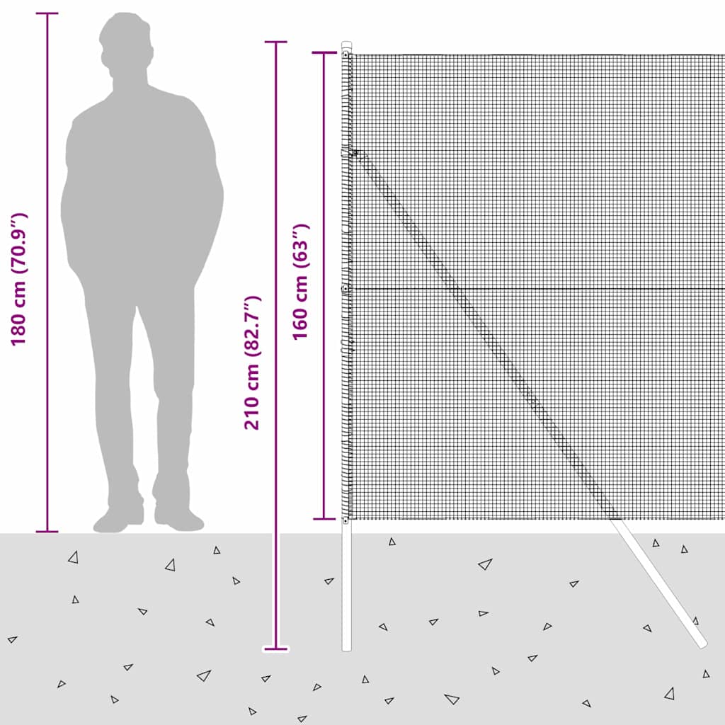 Temeljna zavarena žičana ograda 10 x 1,6 m Siva Mreža