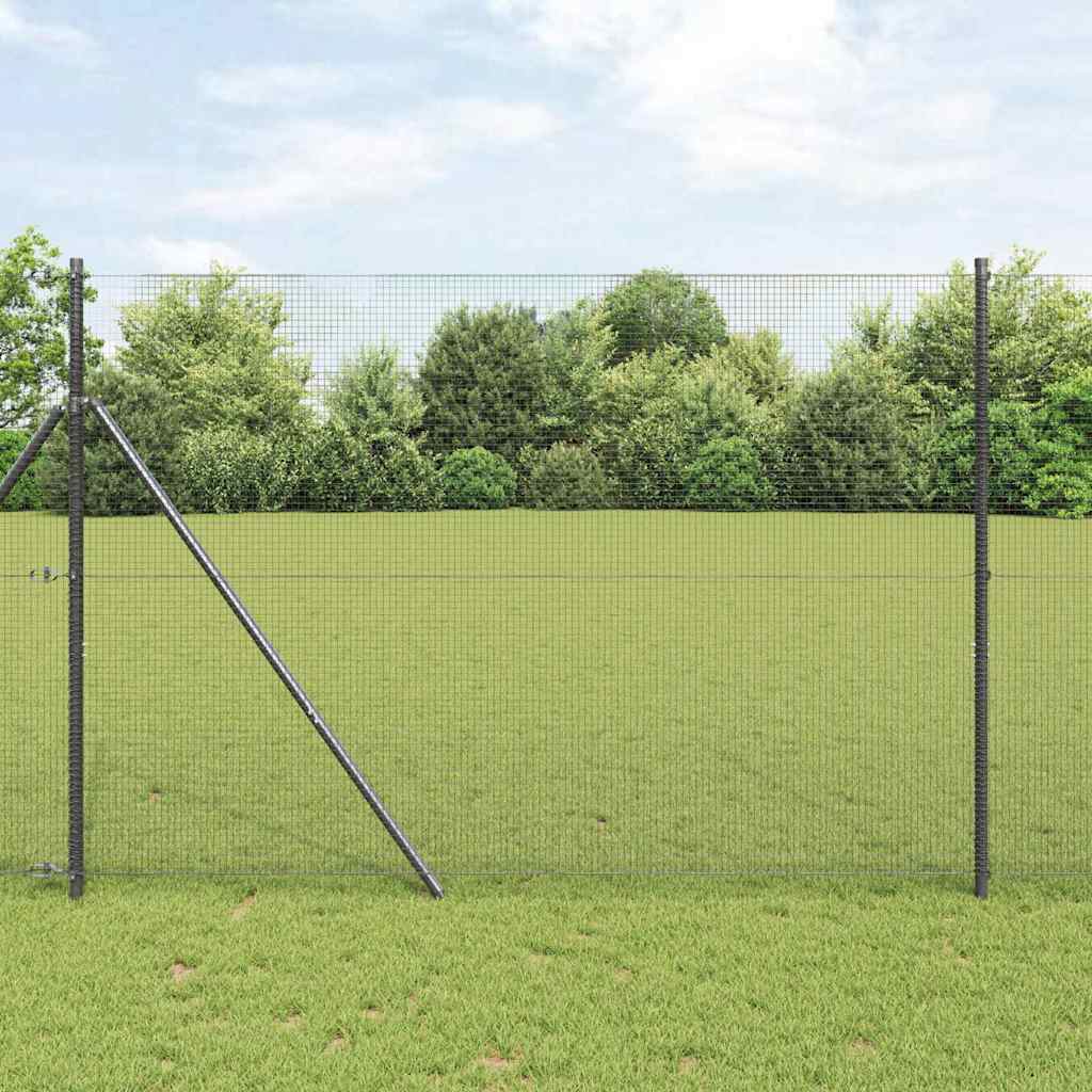 Zavarena žičana ograda za fiksaciju 25 x 1,6 m Siva Mreža