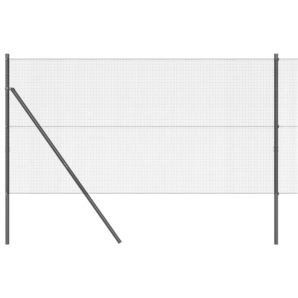 Temeljna zavarena žičana ograda 50 x 1,4 m Siva Mreža