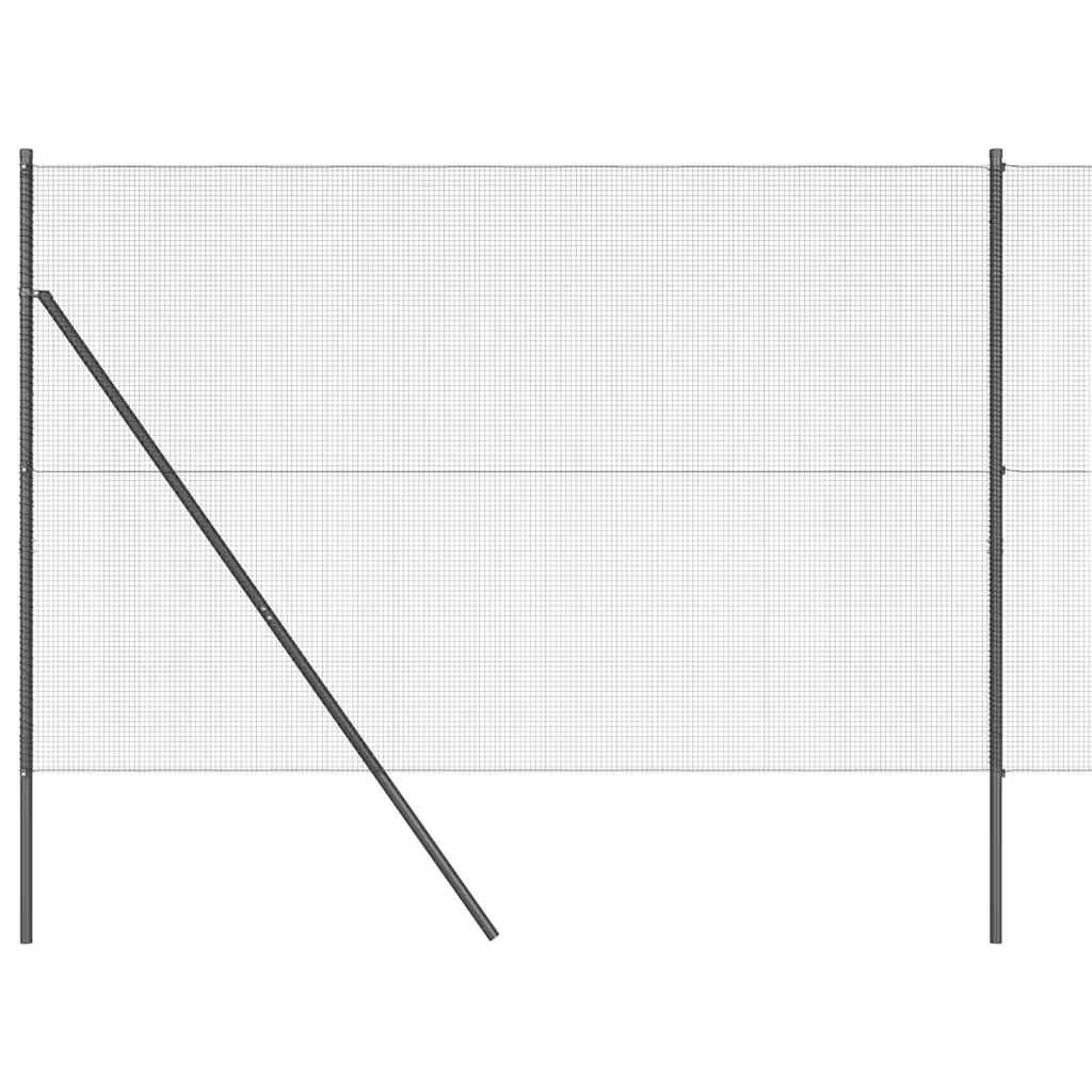 Temeljna zavarena žičana ograda 50 x 1,5 m Siva Mreža