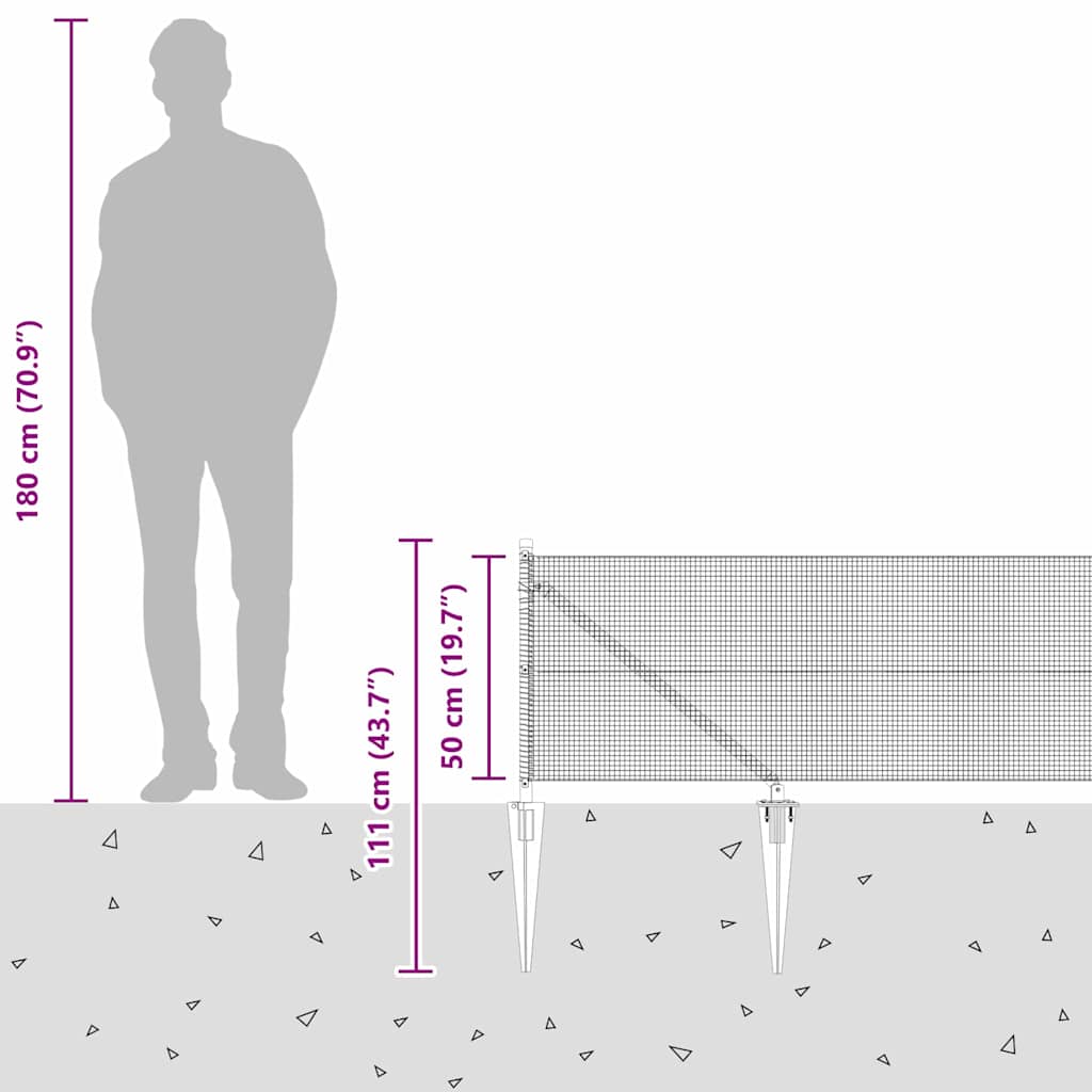 Zavareno žičano ograđivanje s bodljama 10 x 0,5 m (Š x V)