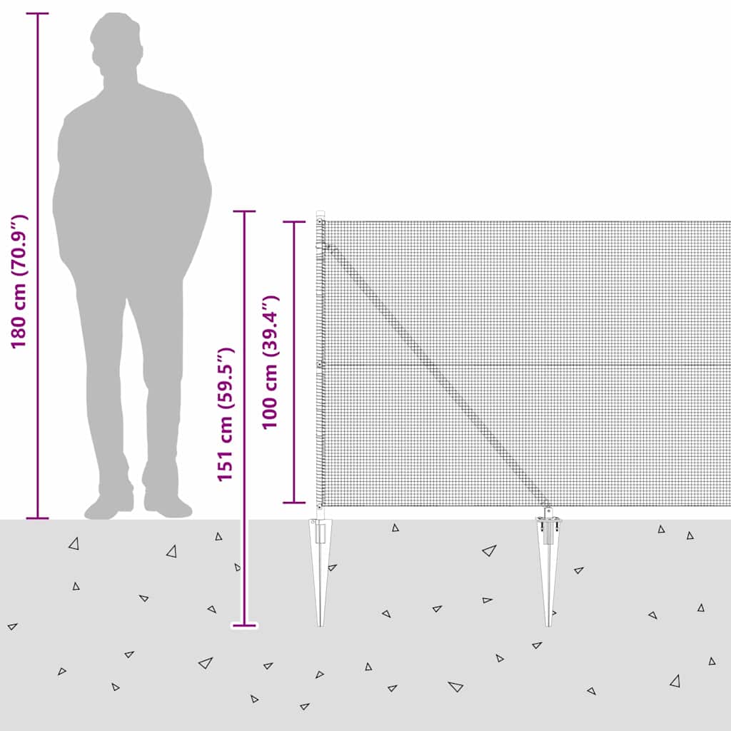 Zavareno žičano ograđivanje s bodljama 10 x 1 m Pocinčani čelik