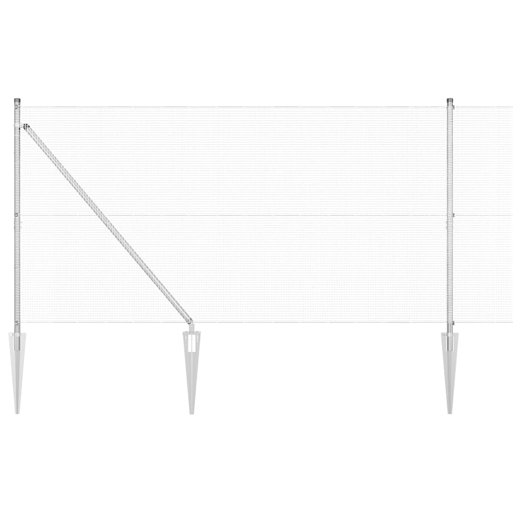 Zavareno žičano ograđivanje s bodljama 25 x 1,2 m Srebrna Mreža