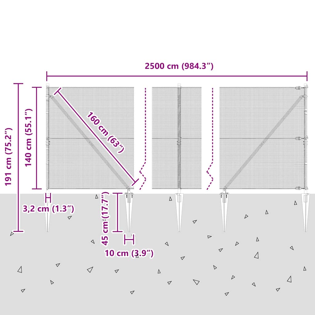 Zavareno žičano ograđivanje s bodljama 25 x 1,4 m Srebrna Mreža