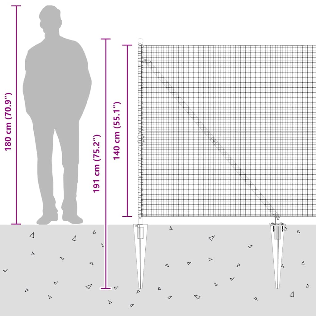 Zavareno žičano ograđivanje s bodljama 25 x 1,4 m Srebrna Mreža