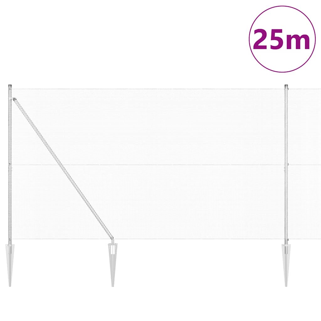 Zavareno žičano ograđivanje s bodljama 25 x 1,5 m Srebrna Mreža