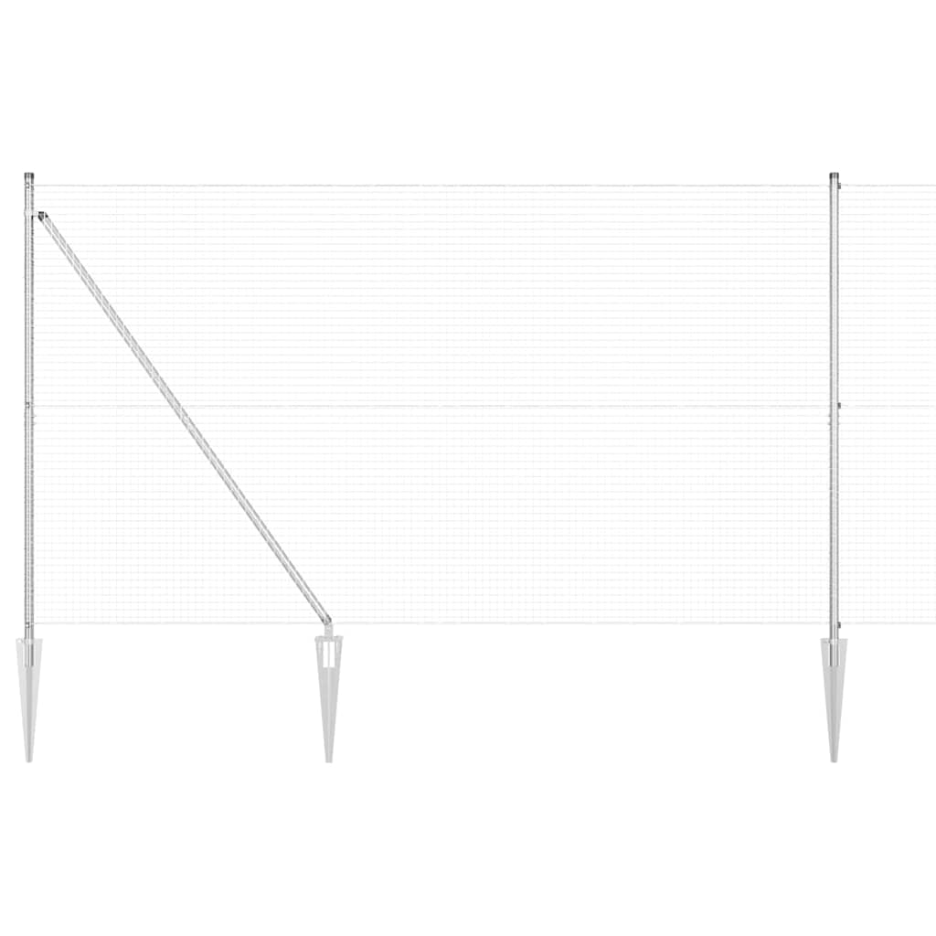 Zavareno žičano ograđivanje s bodljama 25 x 1,6 m Srebrna Mreža
