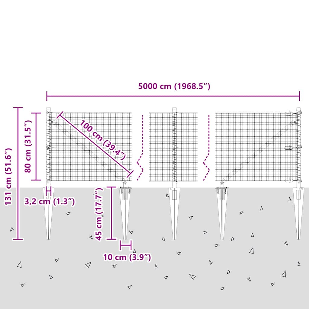 Zavareno žičano ograđivanje s bodljama 50 x 0,8 m Srebrna Mreža