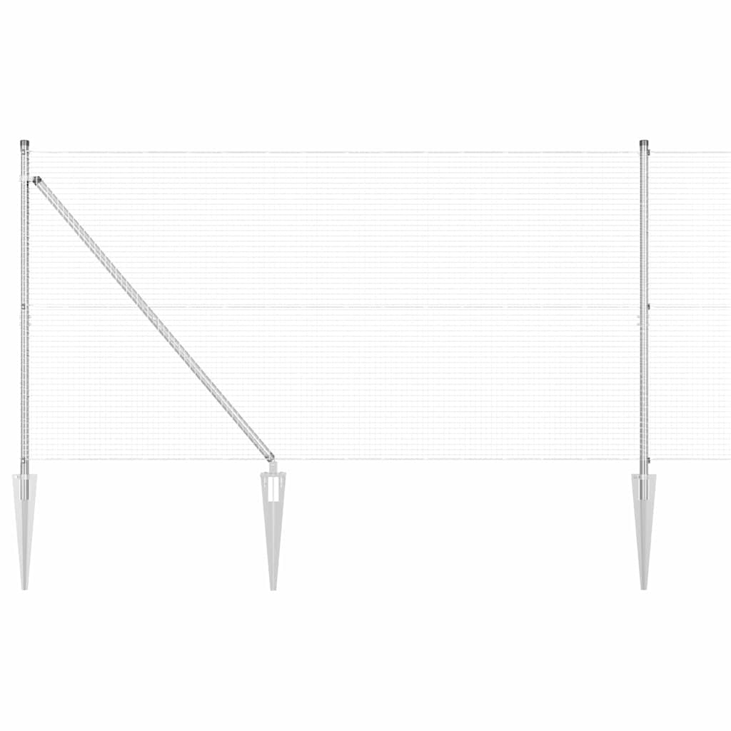 Zavareno žičano ograđivanje s bodljama 50 x 1,2 m Srebrna Mreža
