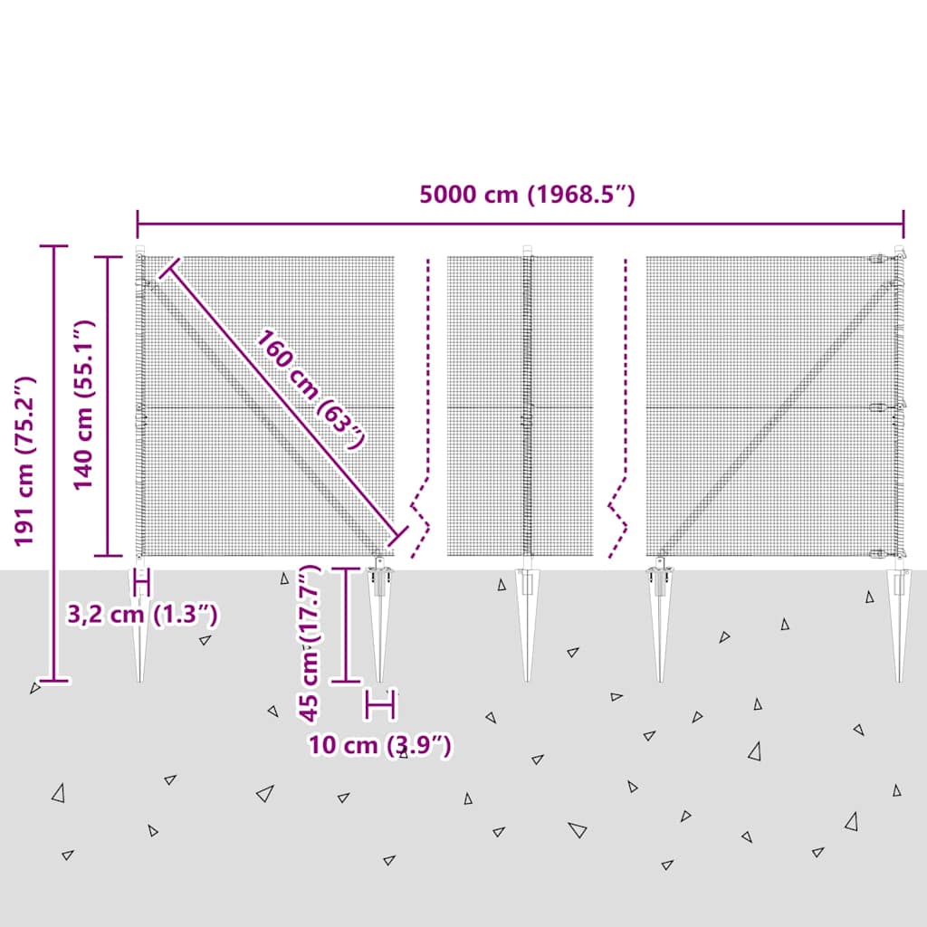 Zavareno žičano ograđivanje s bodljama 50 x 1,4 m Srebrna Mreža