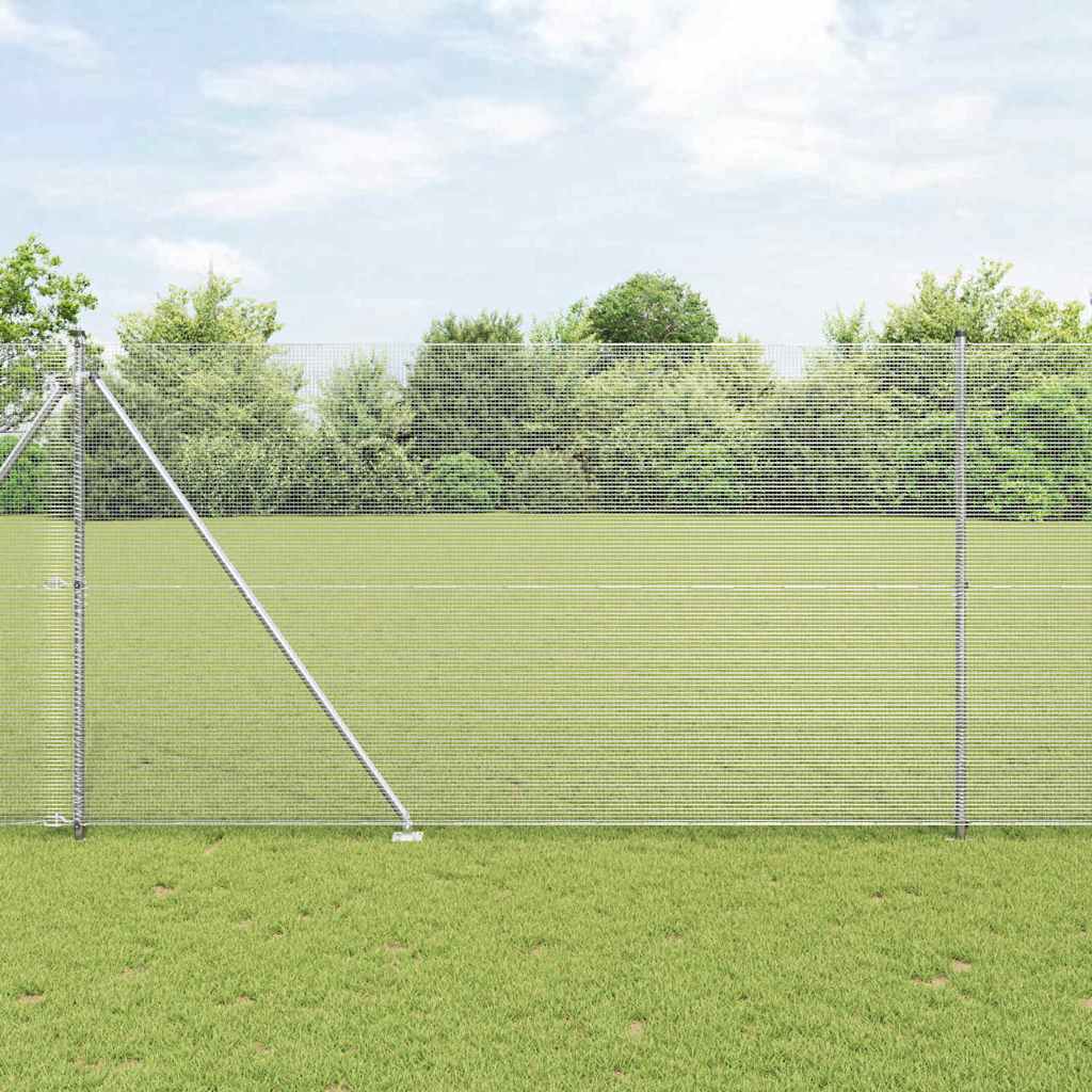 Zavareno žičano ograđivanje s bodljama 50 x 1,5 m Srebrna Mreža