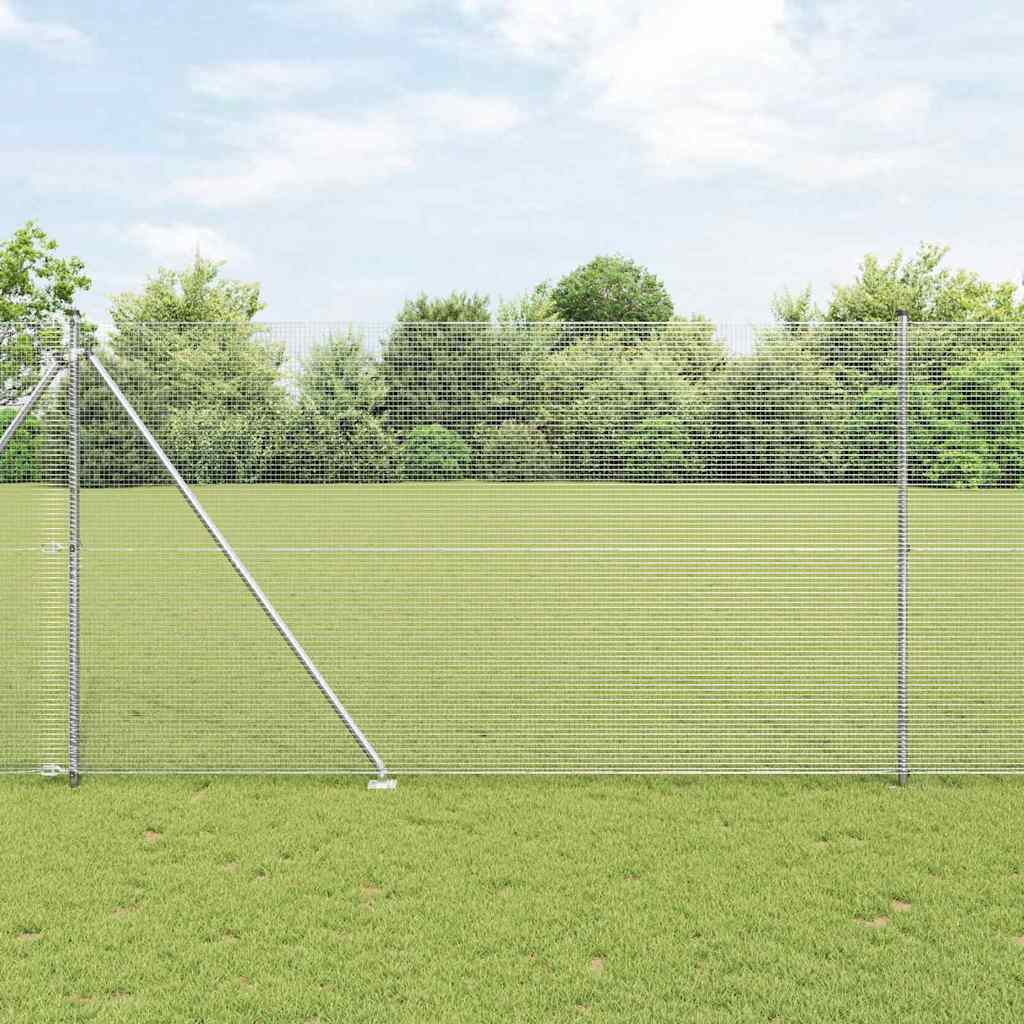 Zavareno žičano ograđivanje s bodljama 50 x 1,5 m Srebrna Mreža