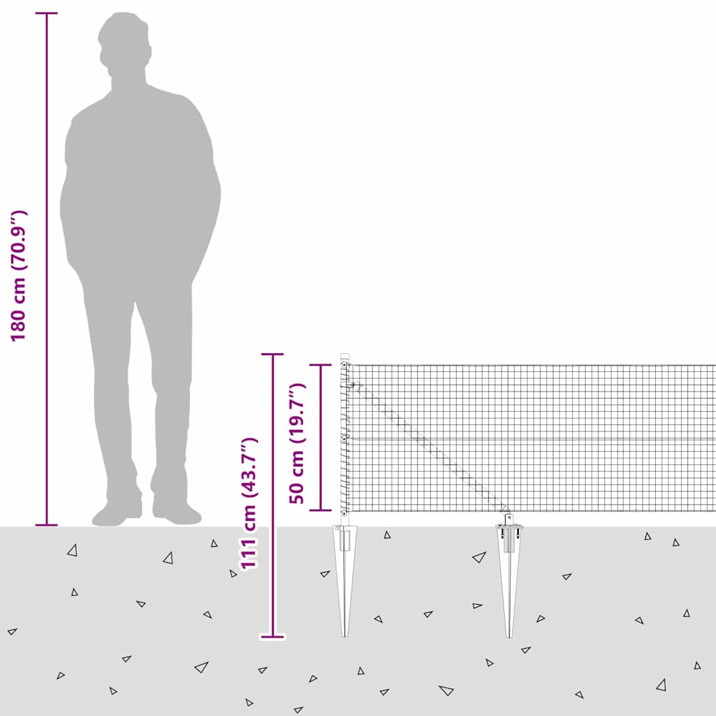 Zavareno žičano ograđivanje s bodljama 100 x 0,5 m (Š x V)