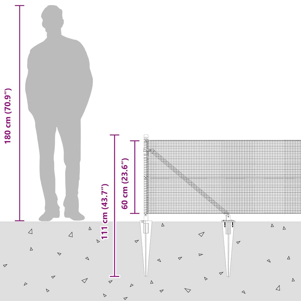 Zavareno žičano ograđivanje s bodljama 100 x 0,6 m Srebrna