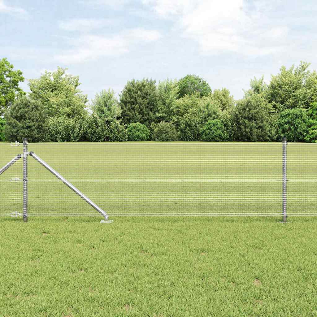 Zavareno žičano ograđivanje s bodljama 100 x 0,6 m Srebrna