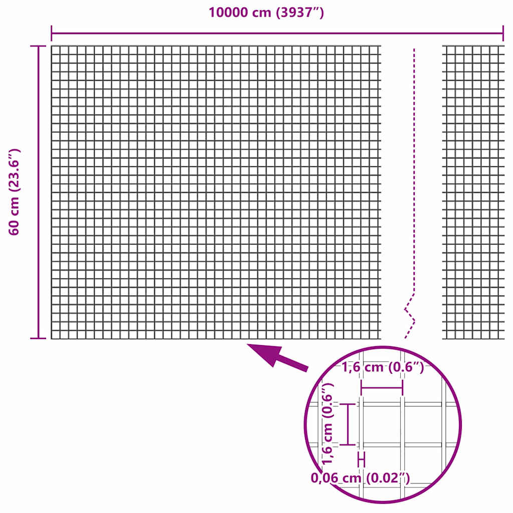 Zavareno žičano ograđivanje s bodljama 100 x 0,6 m Srebrna