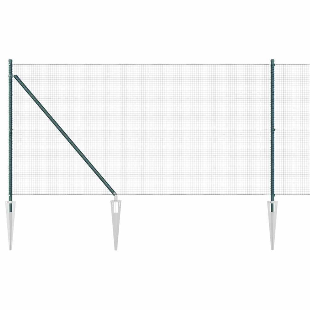 Zavareno žičano ograđivanje s bodljama 100 x 1 m Zelena Mreža
