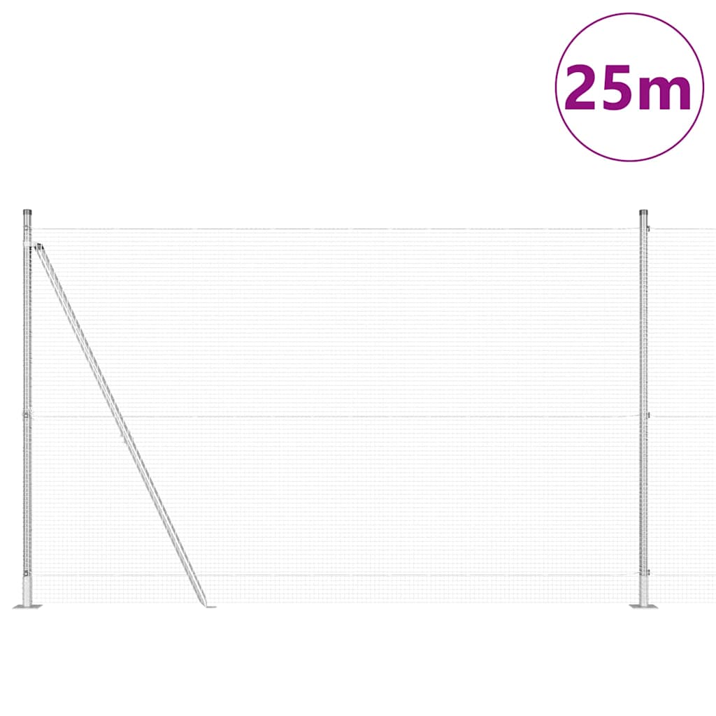 Zavareno žičano ogradno mreža s betonskom podlogom 25 x 1,5 m