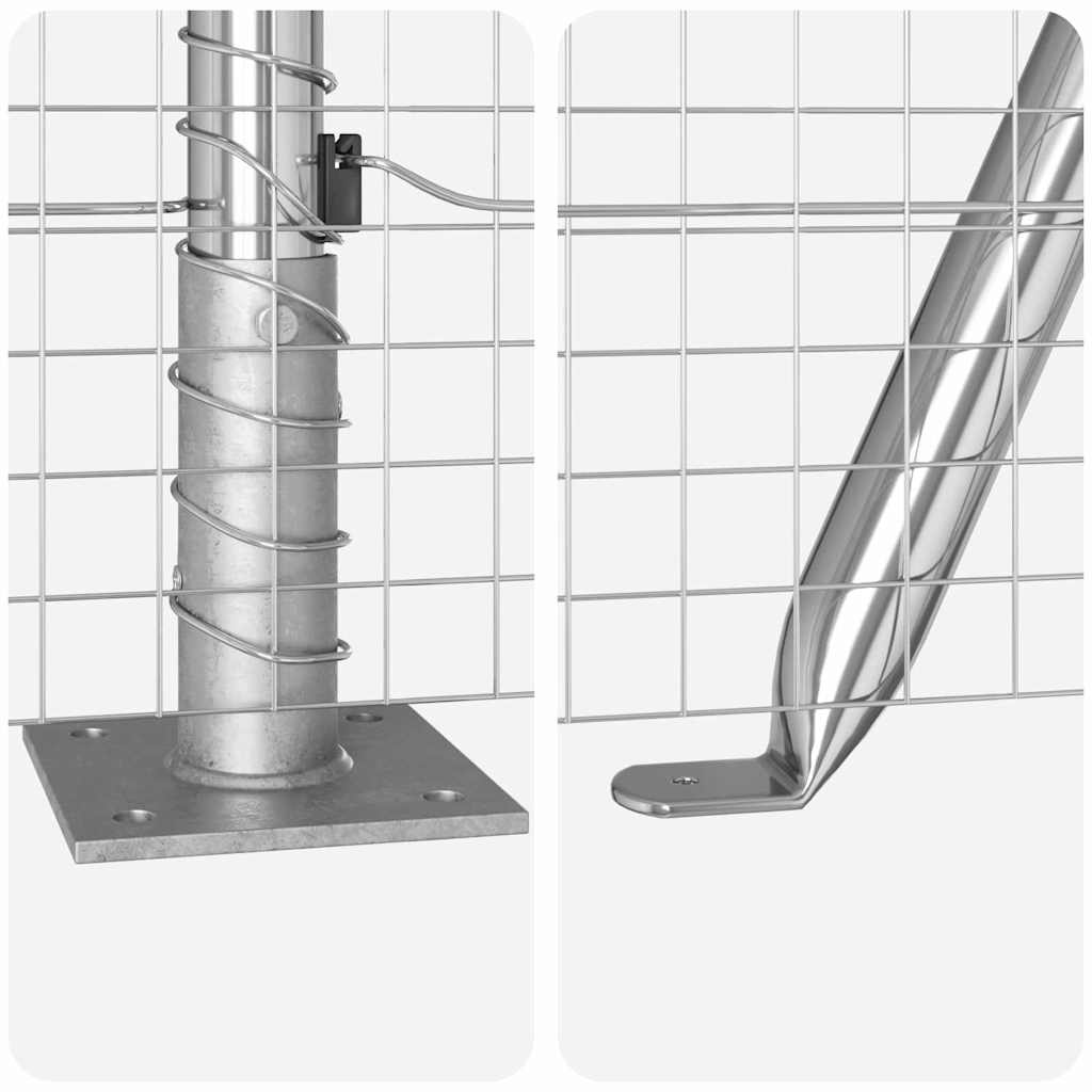Zavareno žičano ogradno mreža s betonskom podlogom 50 x 1,5 m
