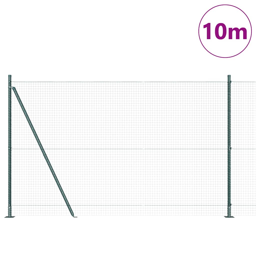 Zavareno žičano ogradno mreža s betonskom podlogom 10 x 1,6 m