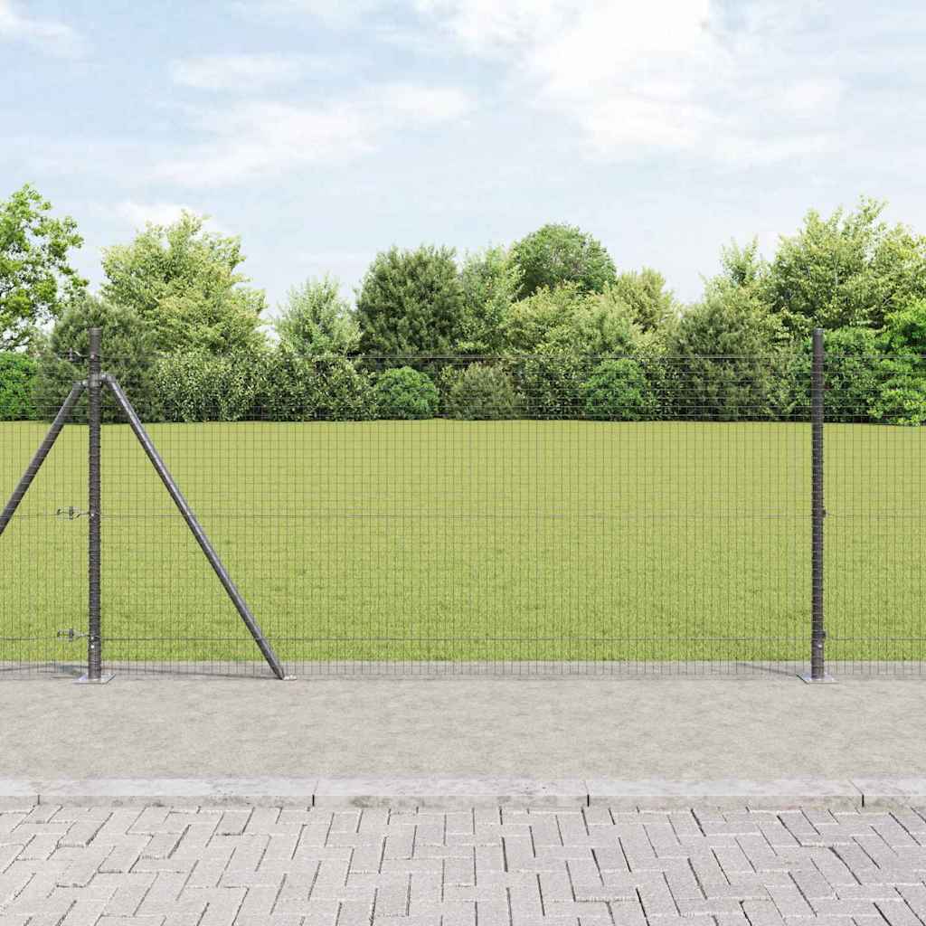 Zavareno žičano ogradno mreža s betonskom podlogom 10 x 0,8 m