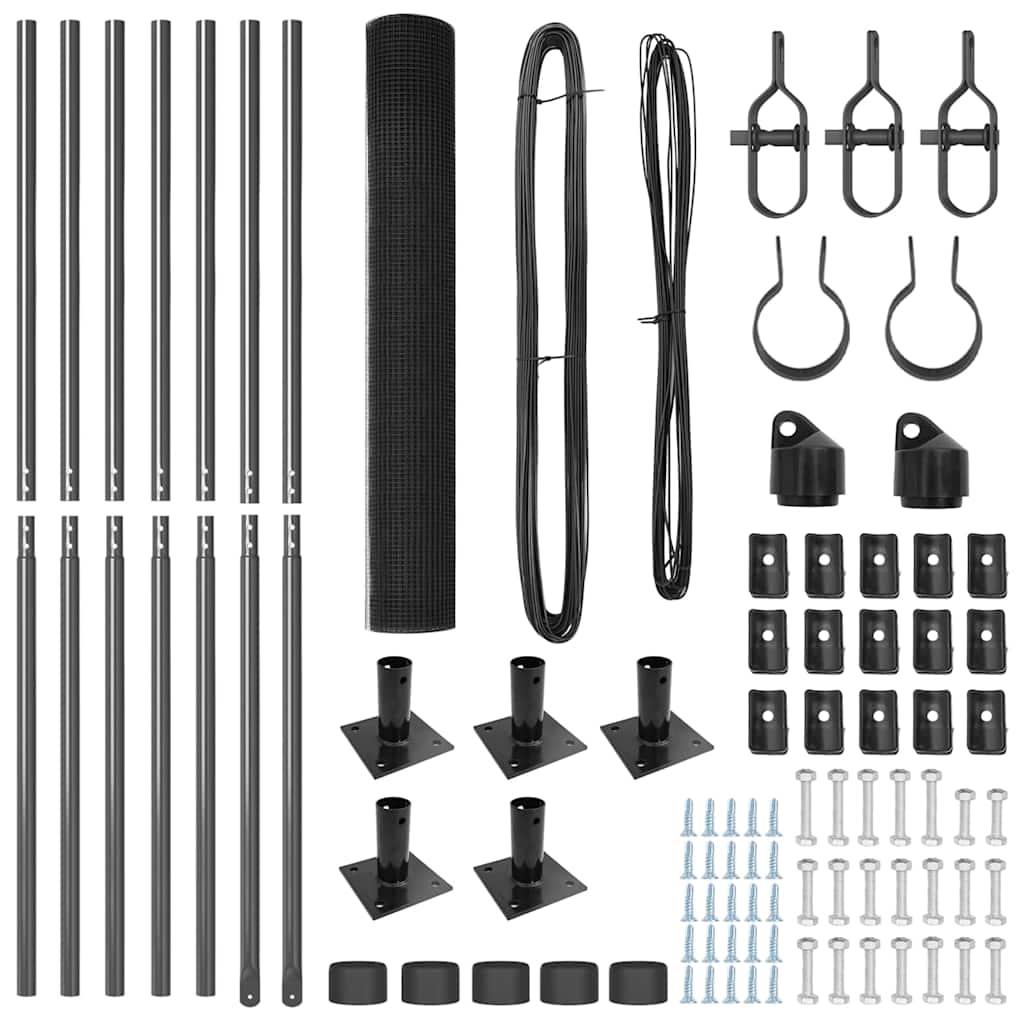 Zavareno žičano ogradno mreža s betonskom podlogom 10 x 0,8 m