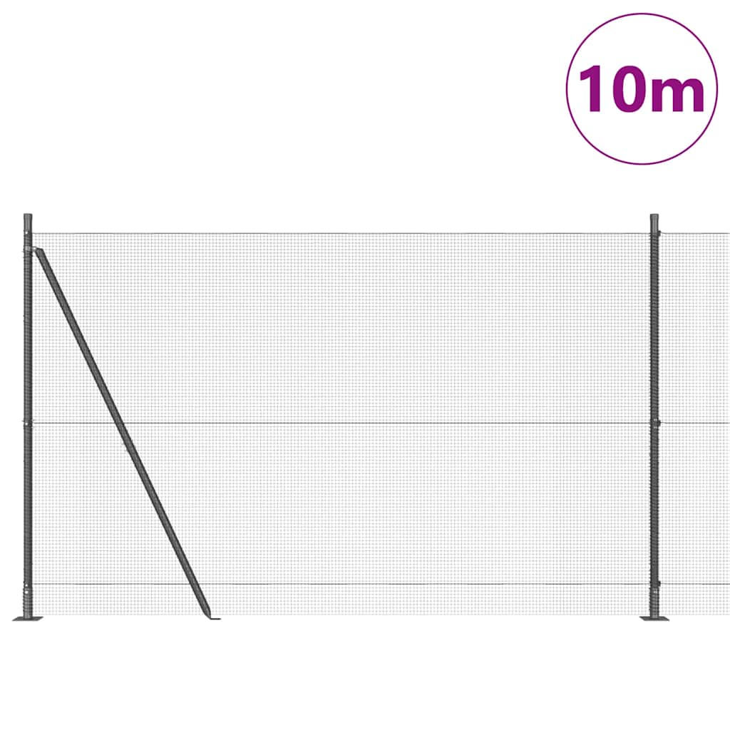 Zavareno žičano ogradno mreža s betonskom podlogom 10 x 1,6 m