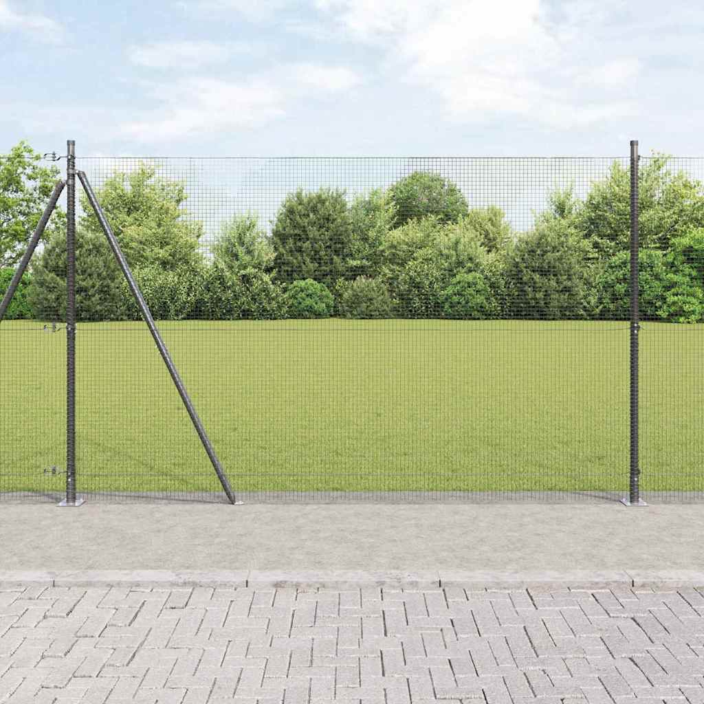Zavareno žičano ogradno mreža s betonskom podlogom 25 x 1,4 m